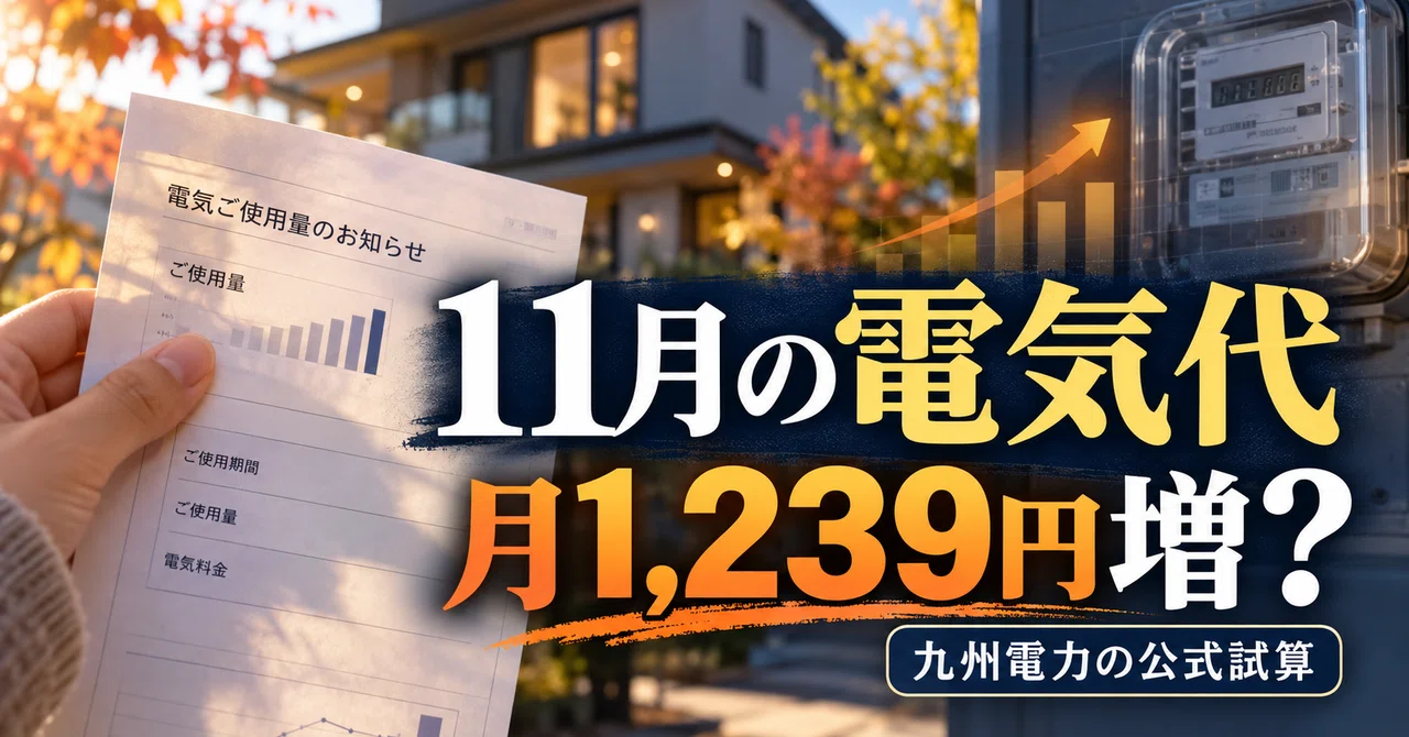 November Electricity Bill, Up 1,239 Yen per Month? Breakdown of the ...