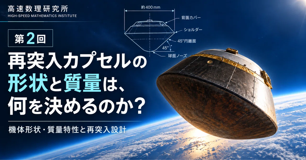 [Part 2] What do the shape and mass of a reentry capsule determine?｜高速数理研究所