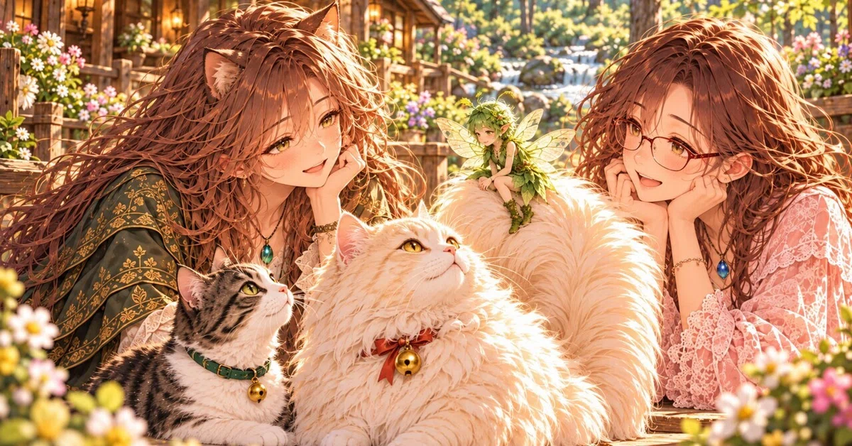 Following the River to Visit | Tea Time with Small Guests｜🌿風の猫｜ココロリーフの物語