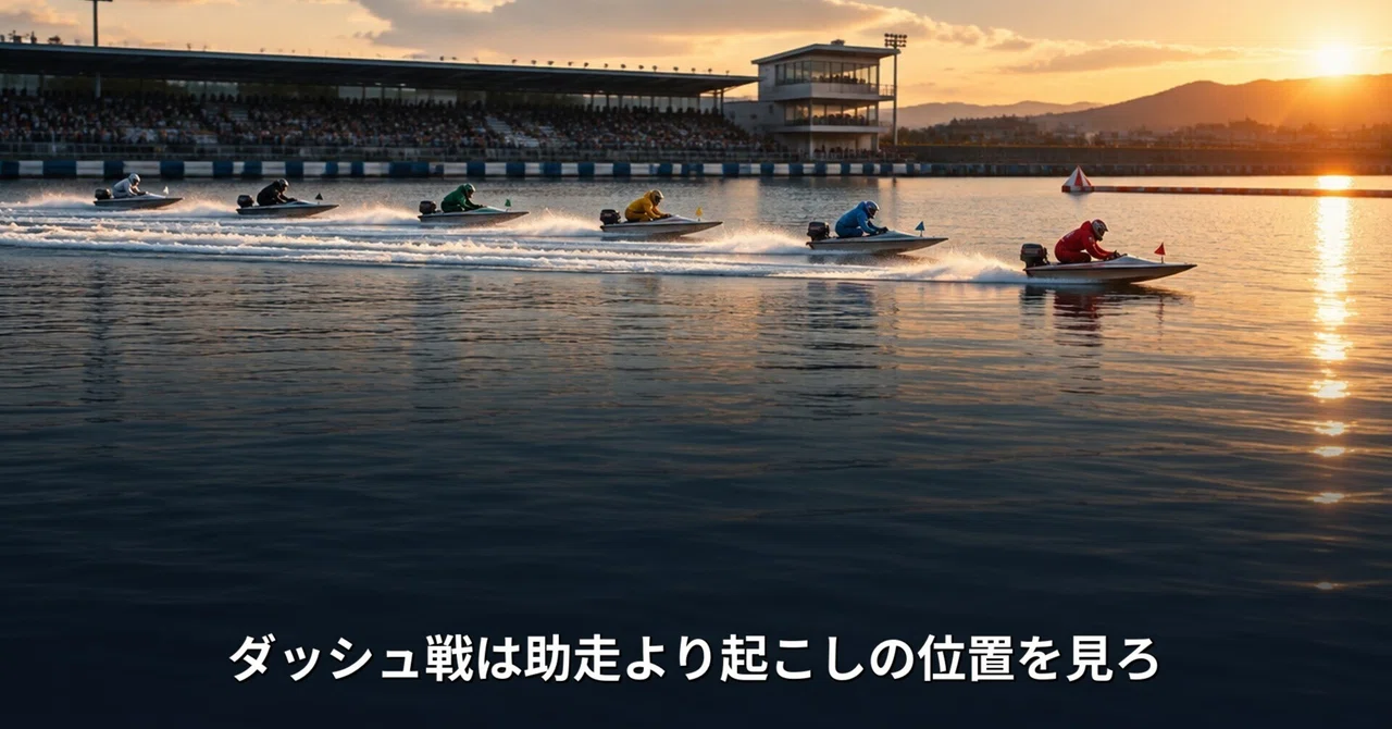 For dash races, look at the starting position rather than the run-up｜競艇 ...
