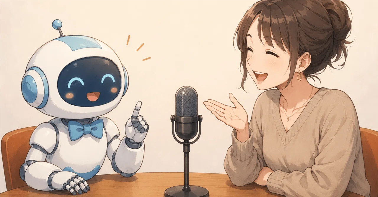 AI Manzai: The 50-something klutz reports his status to his AI partner ...