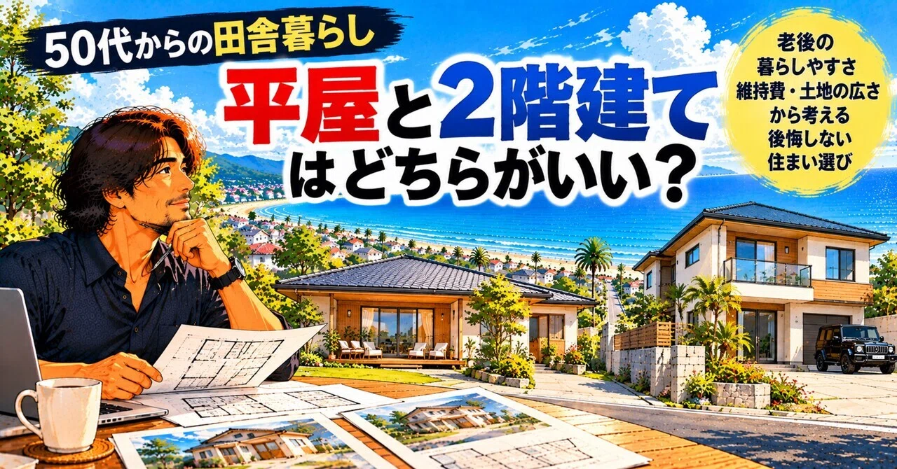 [Part 14] Country living from your 50s: Which is better, a single-story ...