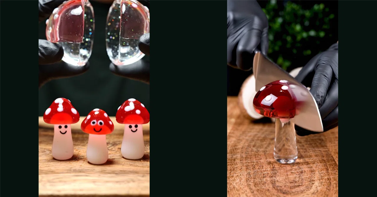 Glass mushrooms, by hand and by knife. Things I noticed after making ...