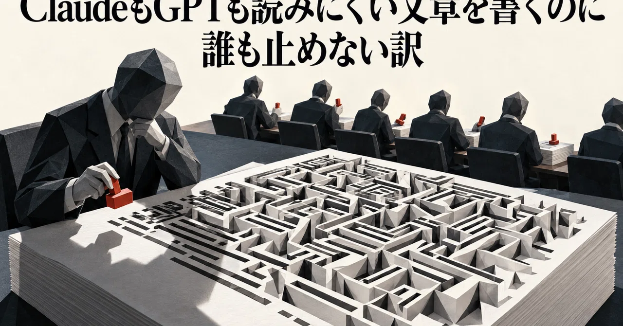 Why No One Stops Claude or GPT from Writing Unreadable Text｜構造解体新書