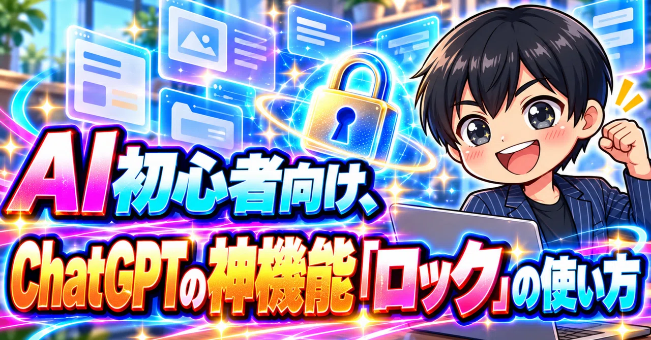 How to use ChatGPT's amazing 'Lock' feature for beginners｜たけ@AI×1人ビジネス