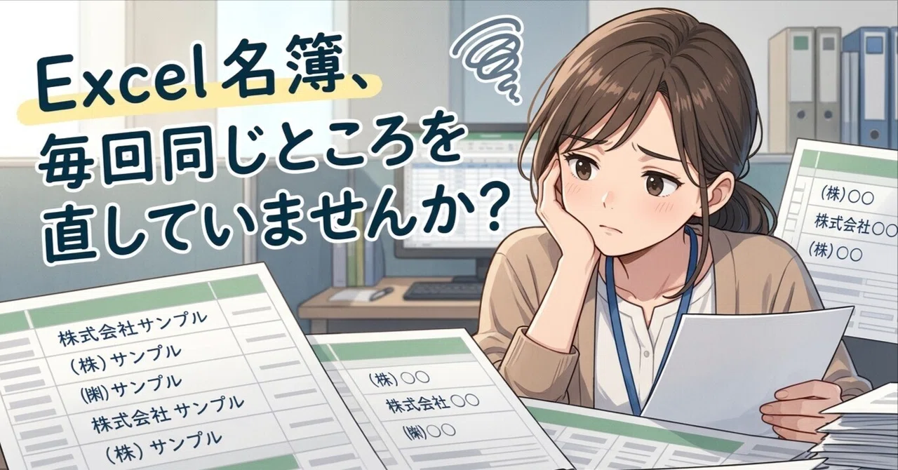 Excel名簿、毎回同じところを直していませんか？｜余白ツールズ