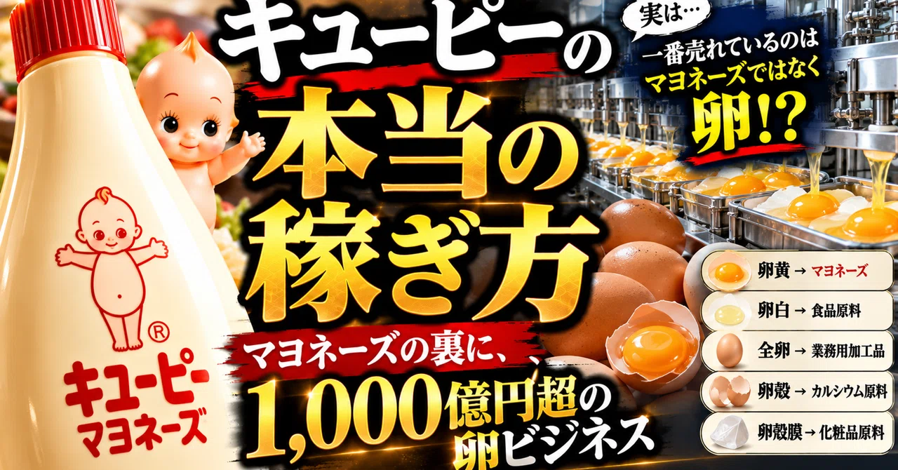Kewpie does not earn its money solely from mayonnaise.｜資産をつくる人｜お金とSNSを育てる