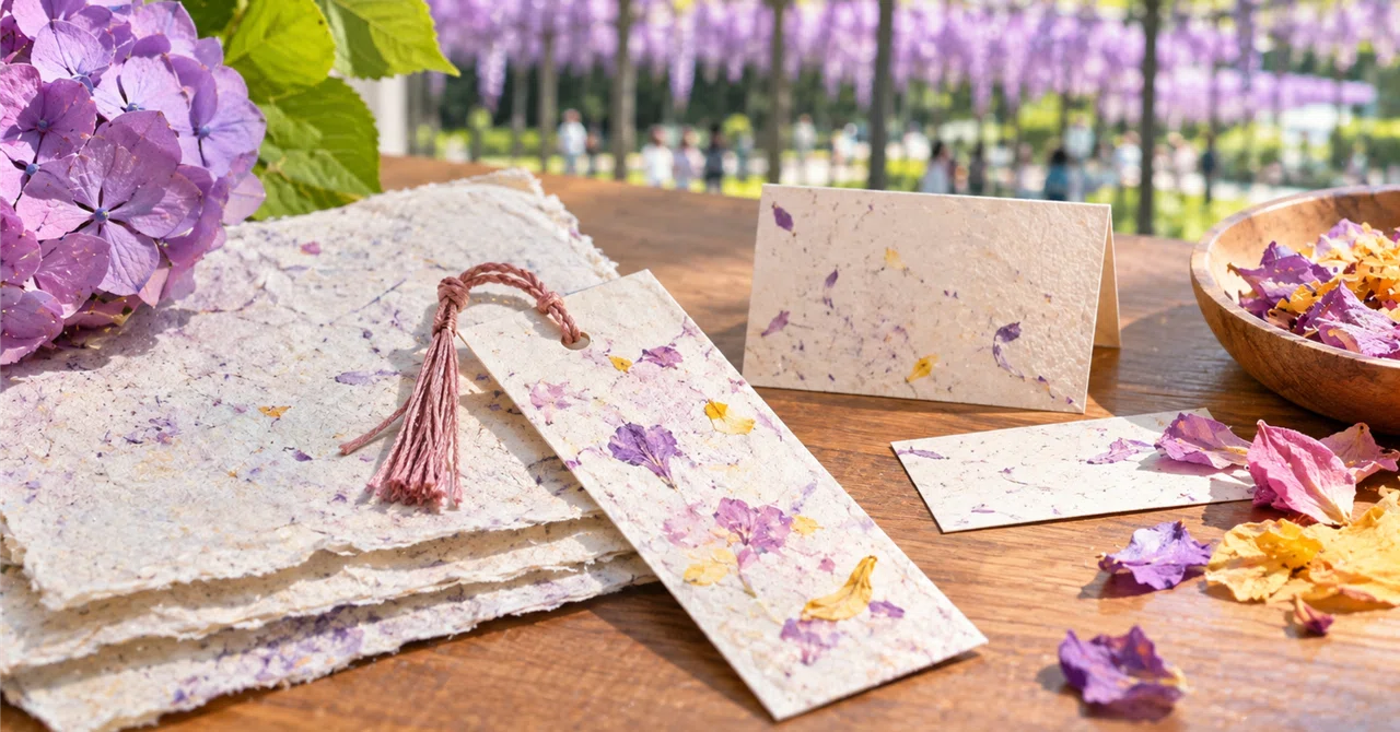 Ashikaga Flower Park flowers turned into recycled paper: Tochigi ...