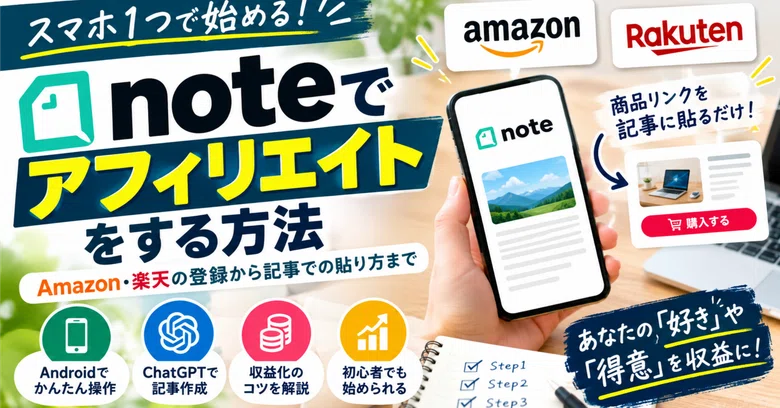 How to use Amazon Associates and Rakuten Affiliate on note as of ...