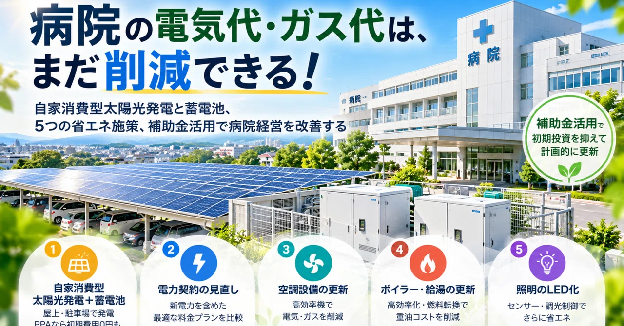 Hospital Electricity and Gas Costs Can Still Be Reduced!｜環境テクノシステム
