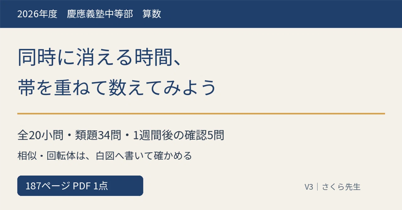 All Different Math Diagrams Keio Chutobu 2026 Math Past Exam Explanation | Counting the time when ...