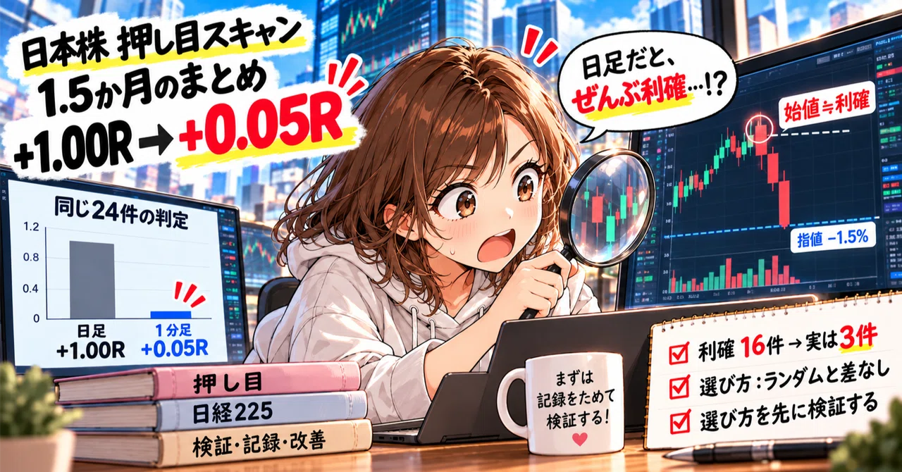 Summary of 1.5 months of running a Japanese stock 'dip' scan. The only ...