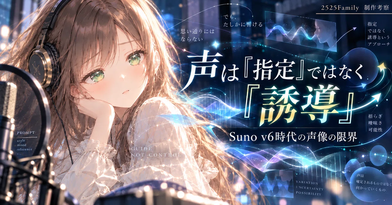 Suno's voice is 'guidance', not 'specification'—The limits of vocal ...