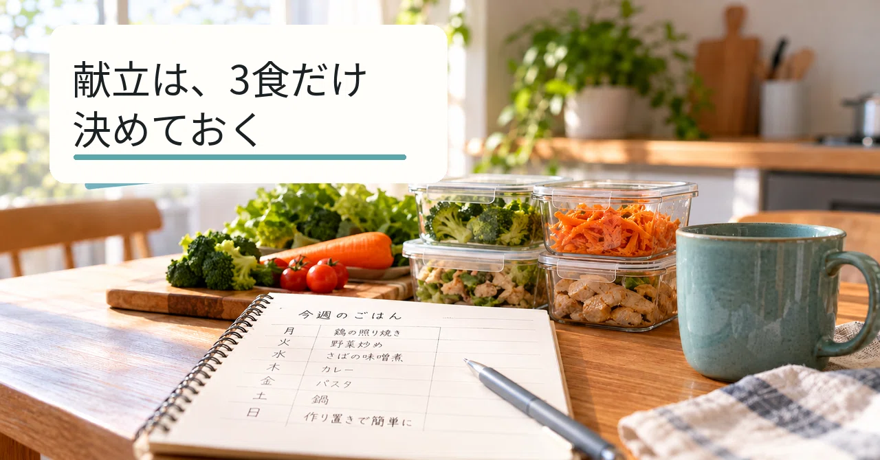 I want to plan my weekly menu. But I can't stick to the schedule. The ...