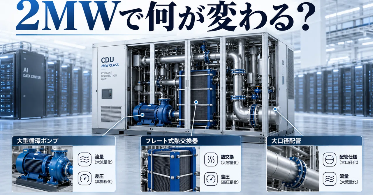 What changes with a 2MW-class CDU? Organizing pump, heat exchanger, and ...