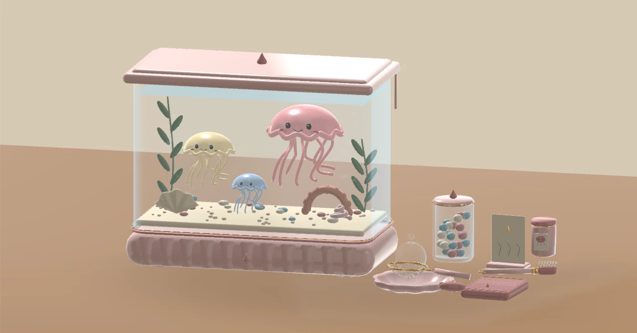 A small aquarium in the corner of your desk. MONGLE JELLY released ...