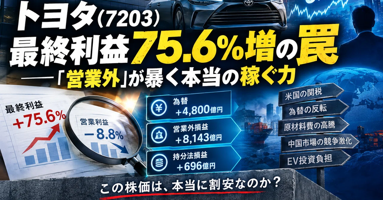 The Trap of Toyota's (7203) 75.6% Increase in Net Profit: How 'Non ...