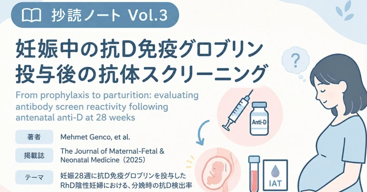 [Literature Review Note Vol. 3] Antibody screening after antenatal anti ...