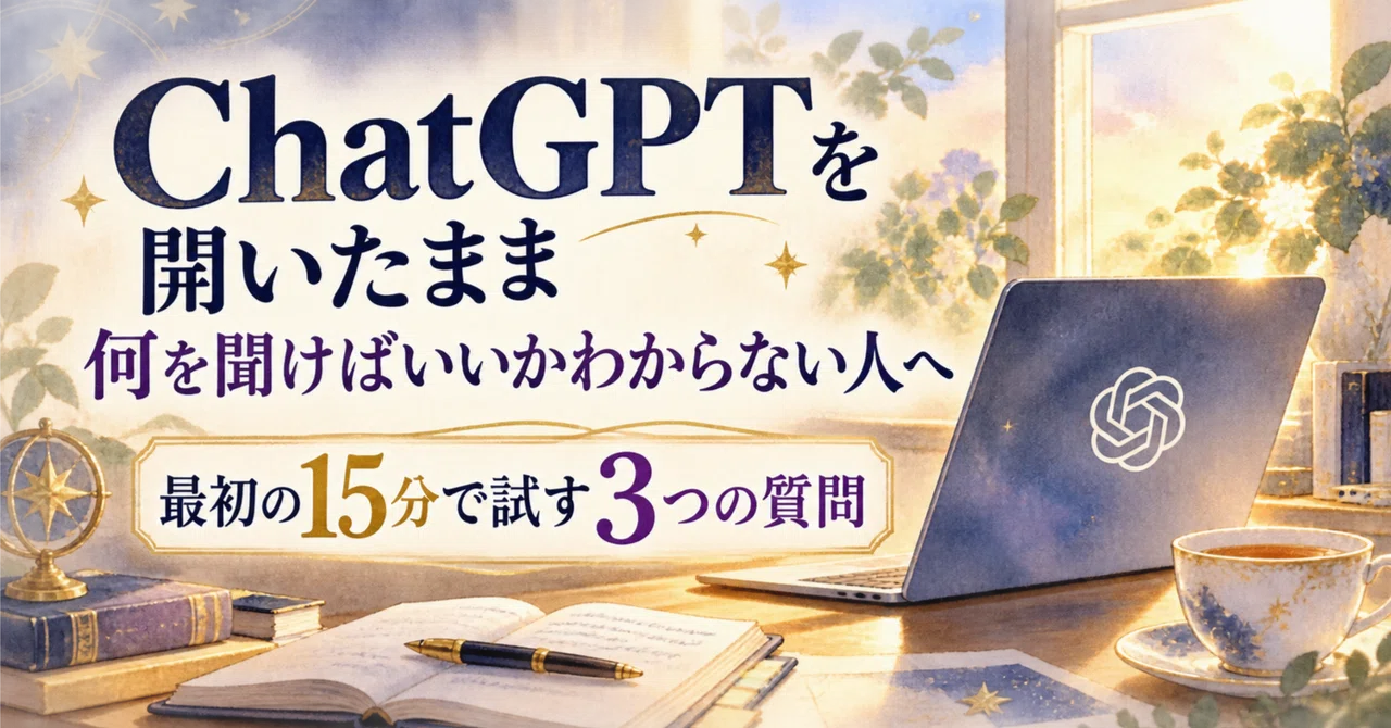 For those who don't know what to ask while ChatGPT is open: 3 questions ...