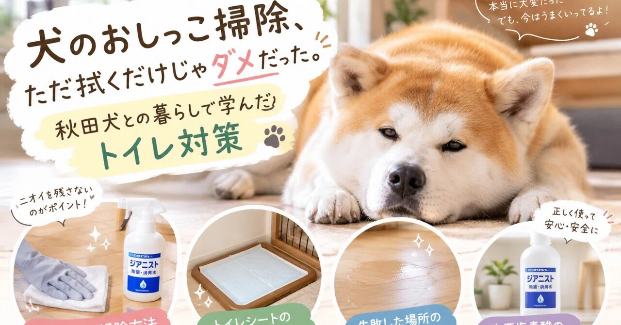 Cleaning up dog urine, just wiping it up wasn't enough. Toilet training ...