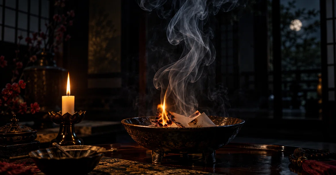 Spell Opposite A spell to entrust your wishes, following the Goma ritual brought by ...