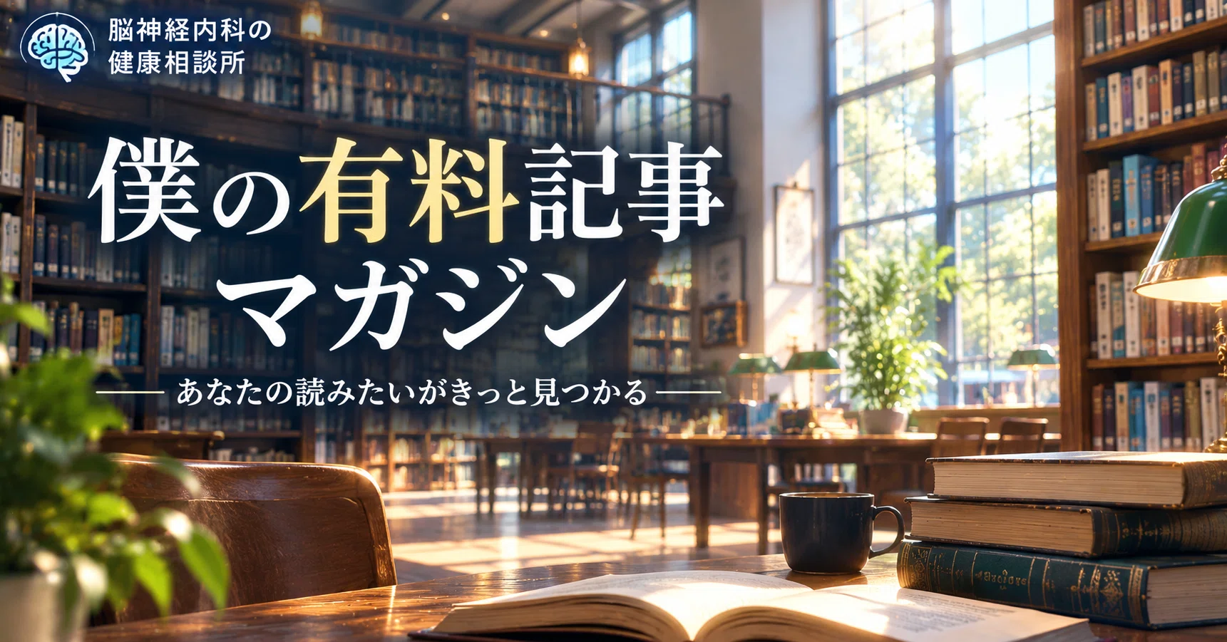 【僕の有料記事マガジン】―読みたいが、きっと見つかる図書館― - 2026-10｜Dr.Neuron / Dr.N 脳神経内科の健康相談所｜note