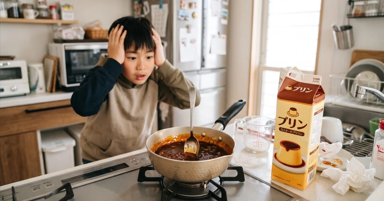 My son takes on the Gyomu Super pudding. With suspicious AI wisdom in ...