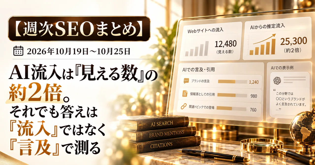 [Weekly SEO Summary] October 19 - October 25, 2026: AI traffic is about ...