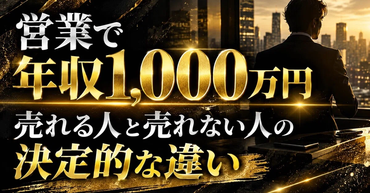 [10 Million Yen Annual Income in Sales] The Decisive Difference Between ...