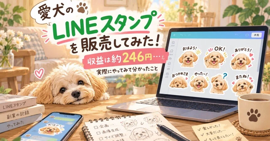 #2 I tried selling LINE stickers of my dog! 246 yen in earnings, and ...