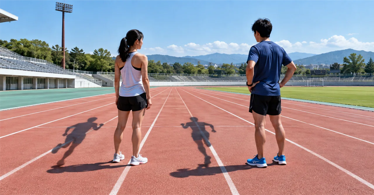 The Shadow Running Ahead of the Athlete at the Track [Scary Meaning ...