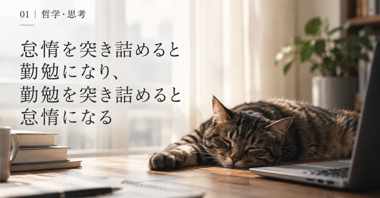 If you pursue laziness to the extreme, you become diligent, and if you ...