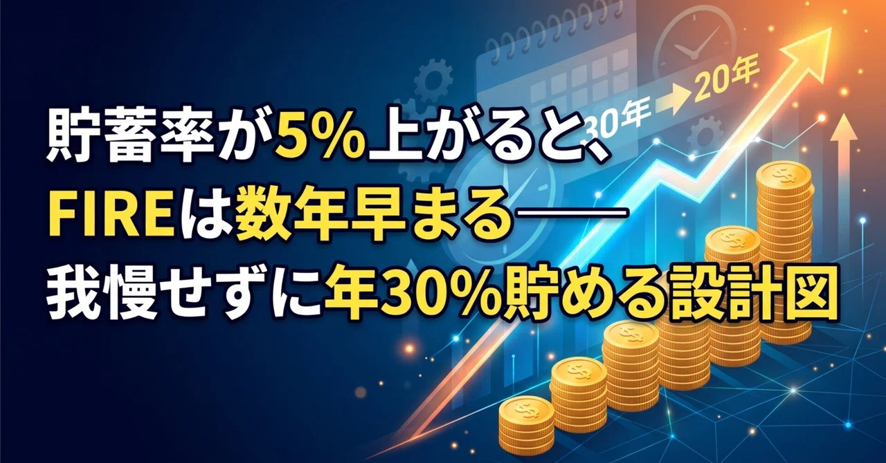 [Part 13] If your savings rate increases by 5%, FIRE will be reached ...