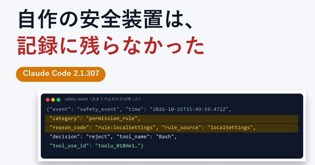 [Verification] Claude Code 2.1.307 now records the type of 'why it ...