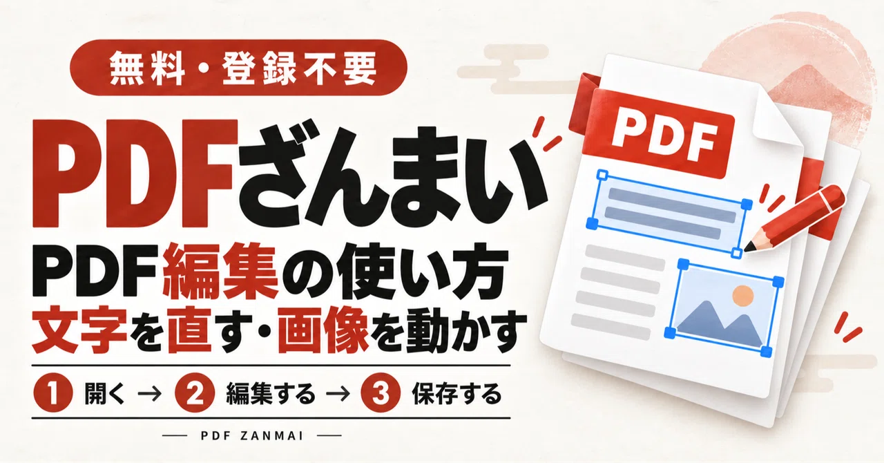 How to use PDF Zanmai | Editing text, adding notes, and moving images ...