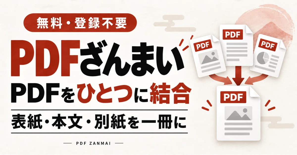 Sort The Text Combine PDFs with PDF Zanmai | How to merge covers, main text, and ...
