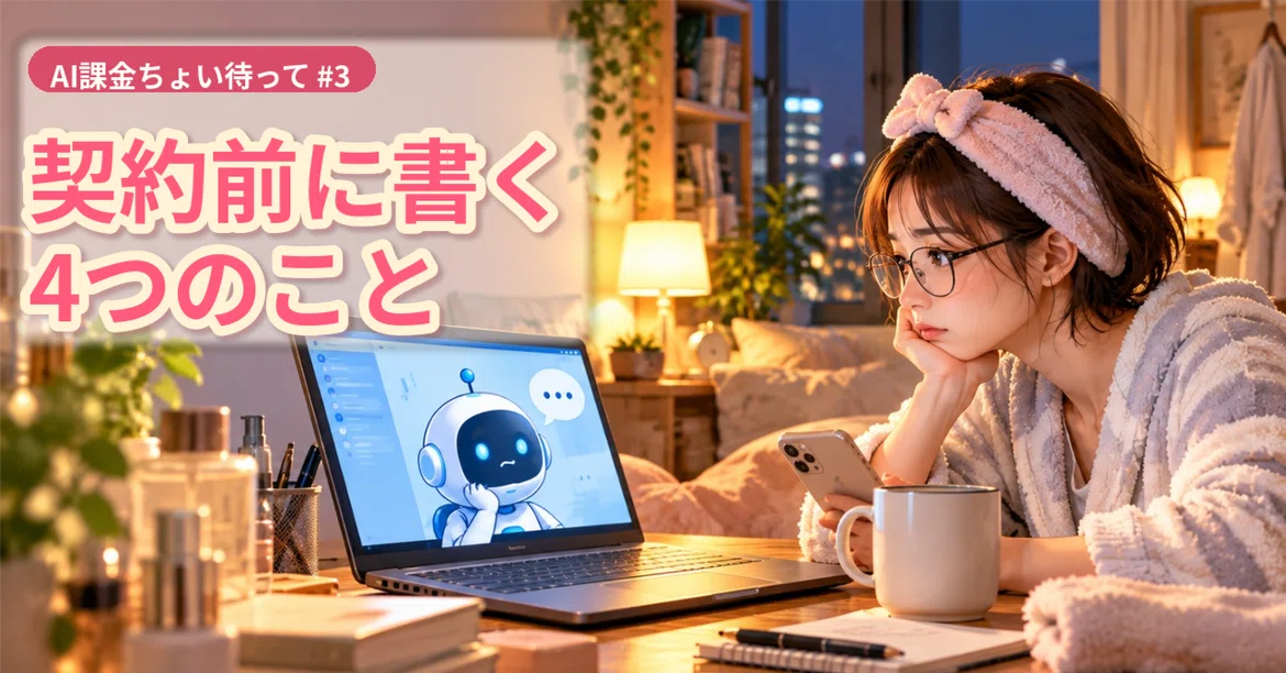 [Wait a moment before paying for AI #3] 4 things to write down before ...