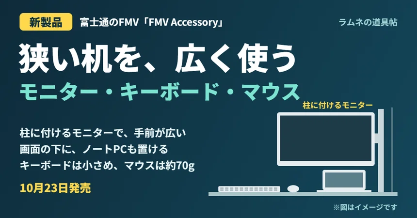 [New Product] Monitor, keyboard, and mouse for small desks. Three ...