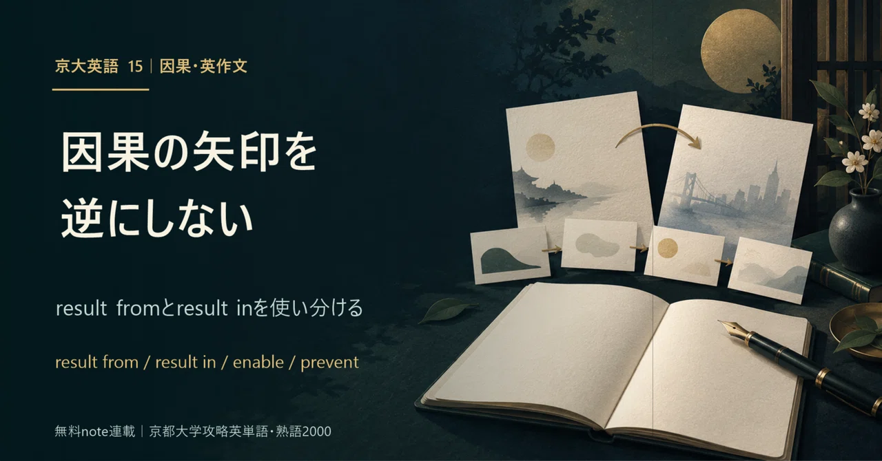 [Kyoto University English] result from and result in—Don't reverse the ...
