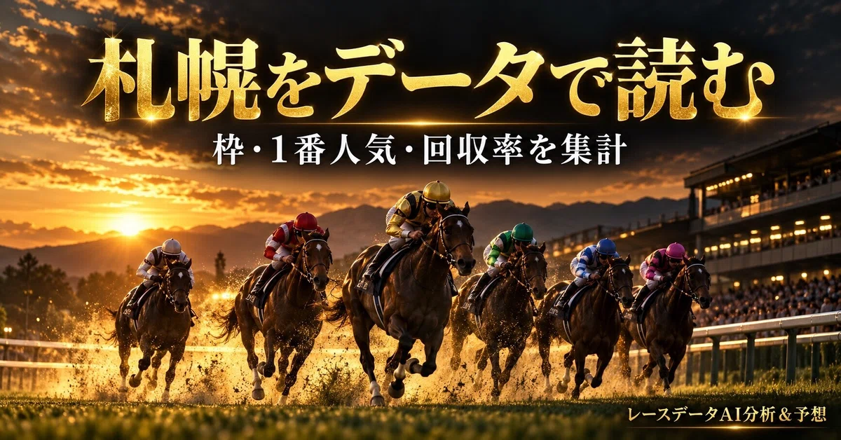 Reading Gate Reading Sapporo Through Data | The Strength of the 1st Favorite and ...