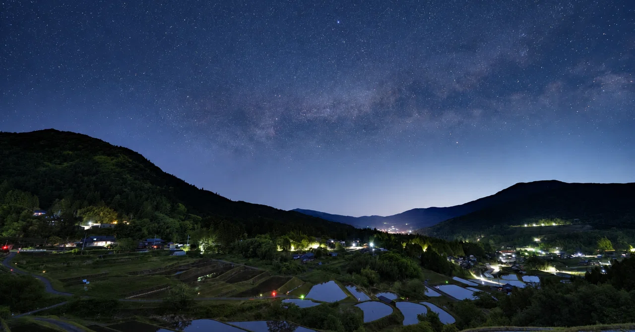 [Sakaori Rice Terraces] Enjoying the Satoyama Scenery and Starry Sky ...