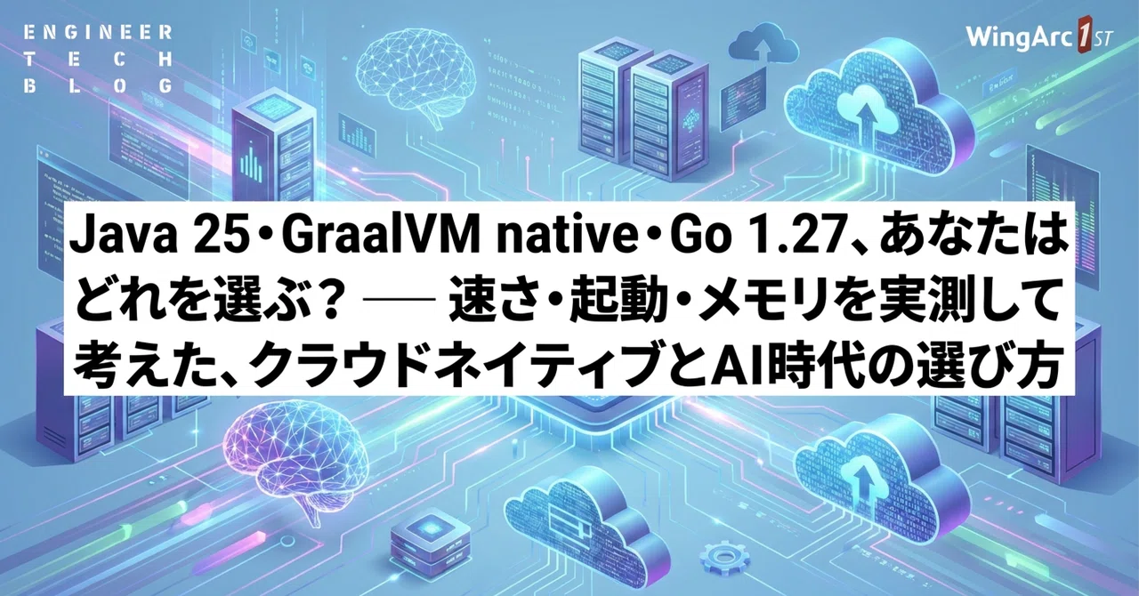 Java 25・GraalVM native・Go 1.27、あなたはどれを選ぶ？ ── 速さ・起動・メモリを実測して考えた、クラウドネイティブとAI時代の選び方