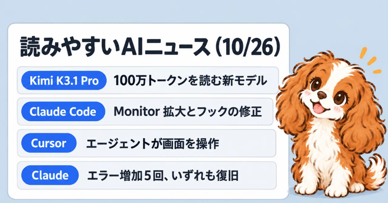 Easy-to-Read AI News (10/26)｜kumi | AI活用エンジニア