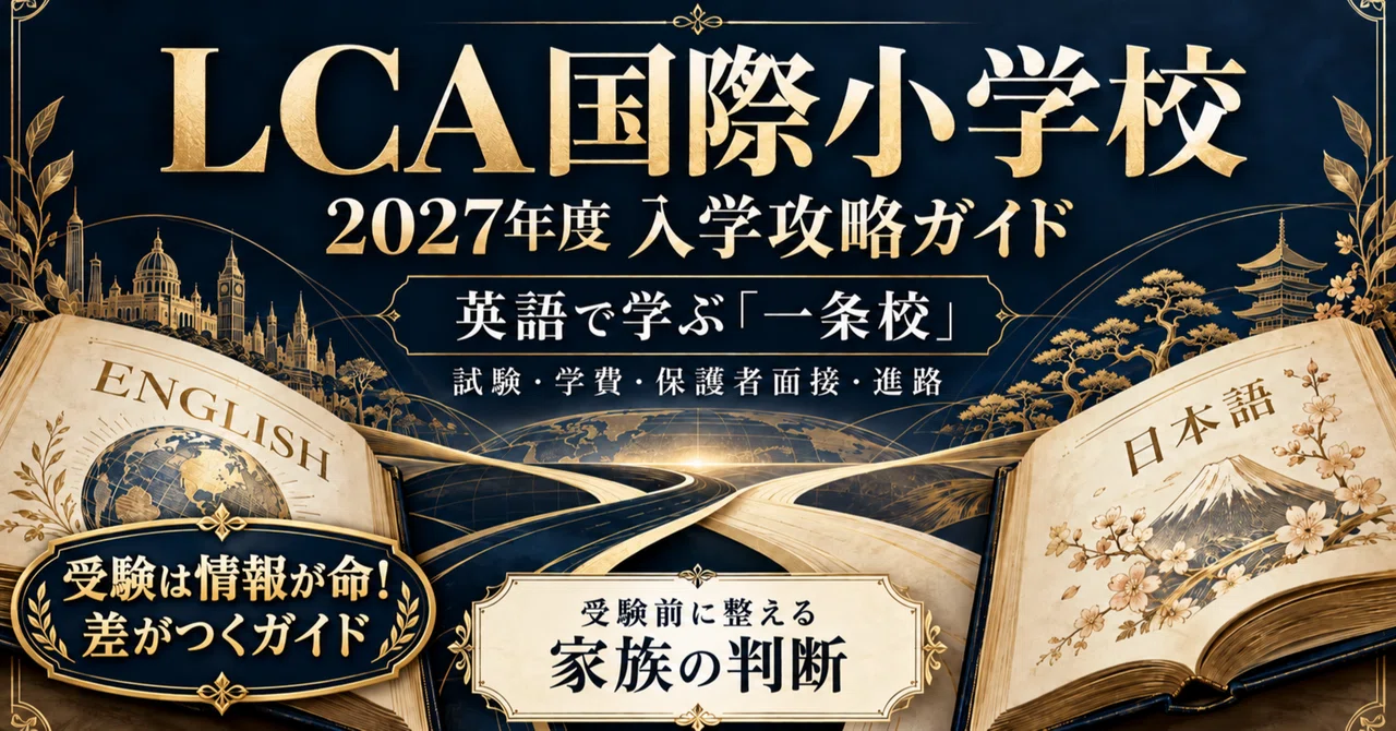 [2027 Academic Year] Before Applying to LCA International Elementary ...