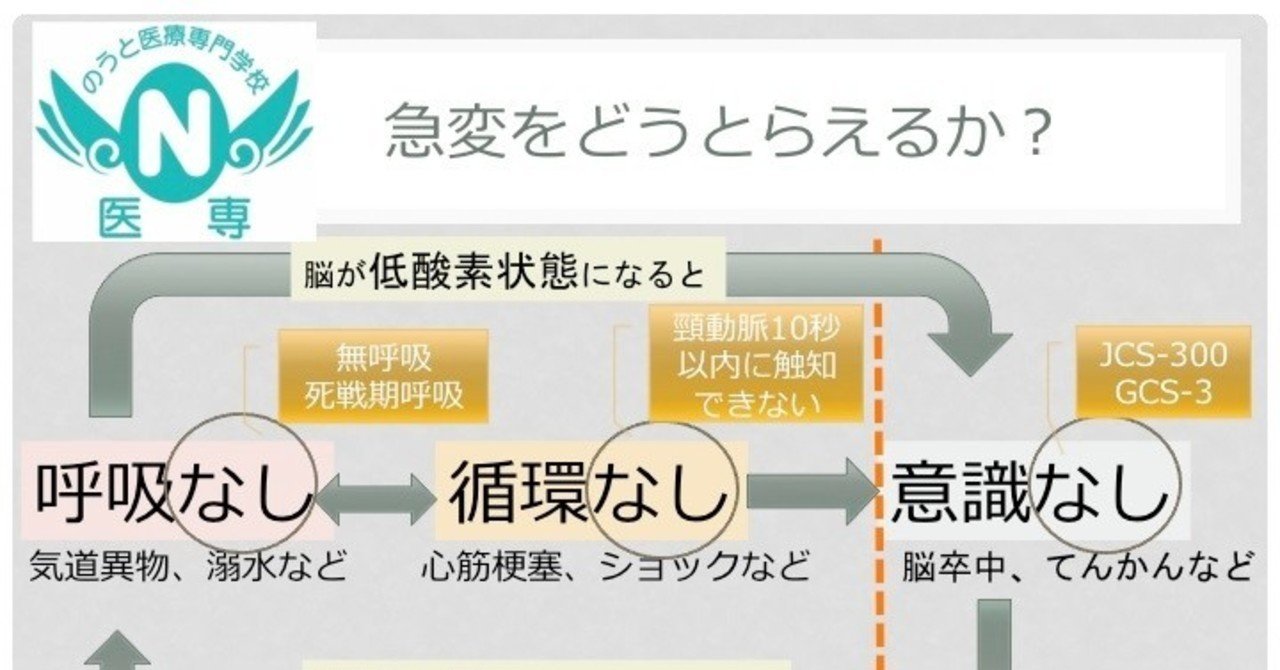 はじめての夜勤 あなたは急変に気づけるか 院内勉強会 呼吸停止先行型心肺停止 と 心停止先行型心肺停止 について のうと医療専門学校 Note