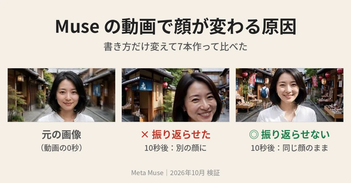 How to fix the issue where faces change in Muse (Meta) videos [7-video ...