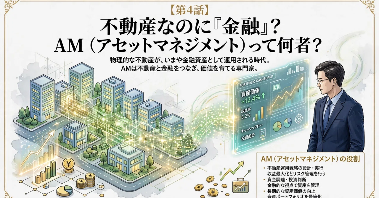 Real Estate but 'Finance'? Who is an AM (Asset Manager)?｜不動産プランナーそうげんま