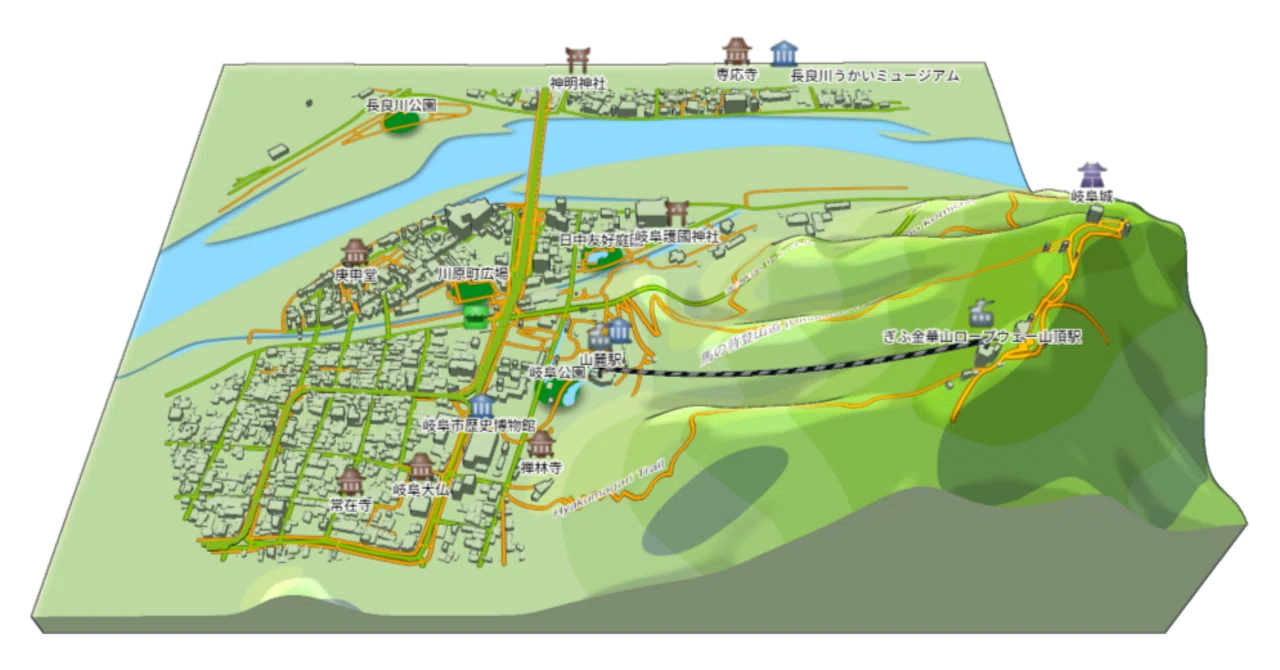 Making Map Illustrations 3D: Cities and Mountains in 3D｜toru
