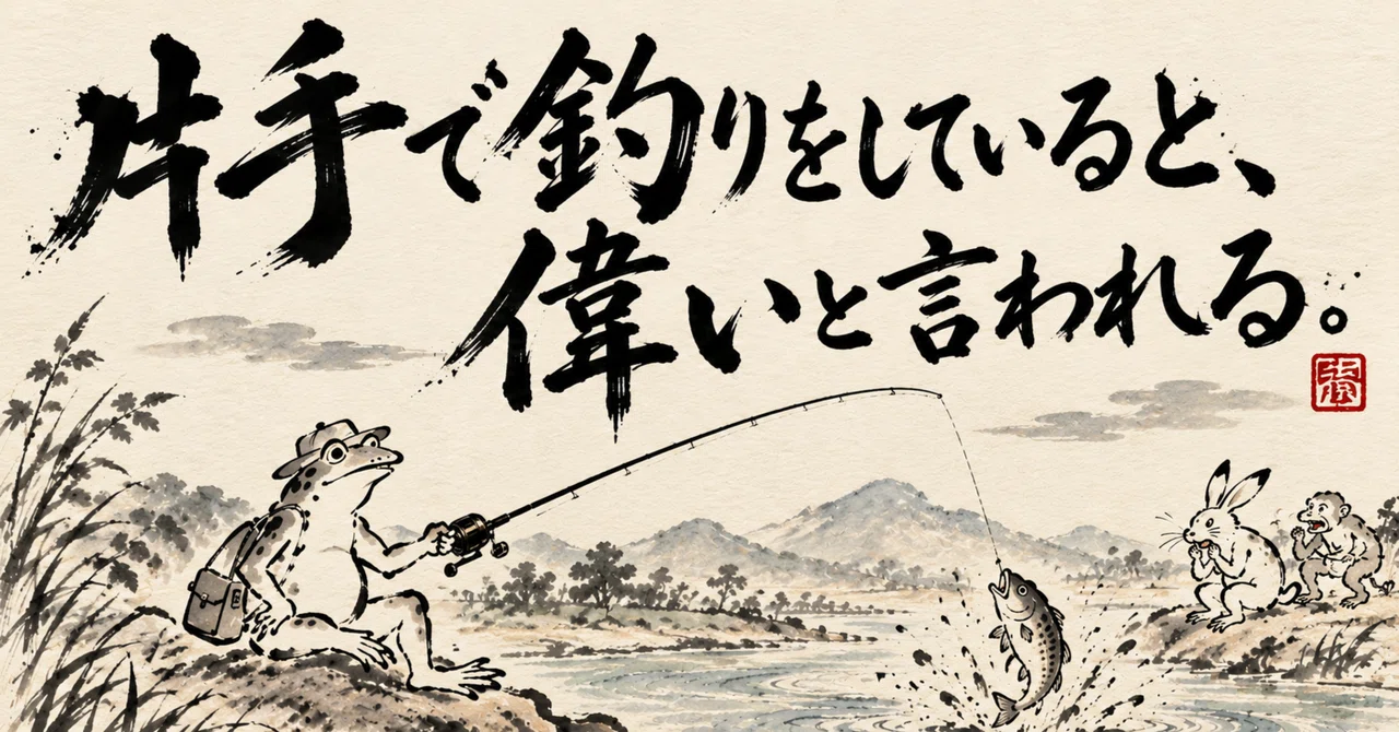 When I fish with one hand, people say I'm impressive｜右手が使えない私