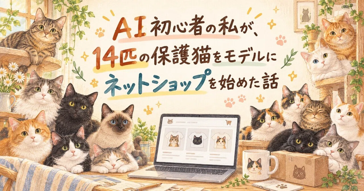 How Design Cat How I, an AI Novice, Started an Online Shop Featuring My 14 Rescue Cats ...